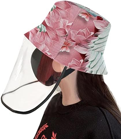 Chapéu de proteção adulto com escudo facial, chapéu de pescador anti -sun tap, arte moderna animal