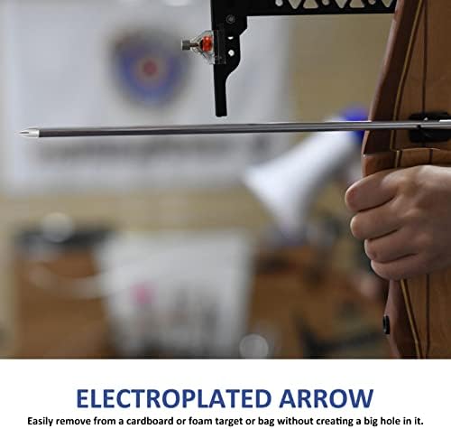 Ponto de campo de arco e flecha de aço inoxidável: 50pcs tiro com arco e ponta de caça de ponta de flecha para o campo 3D Target Practice Shooting