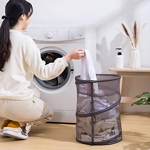 Cesta de laundry de eledoo, cestas pop-up para lavanderia, cestas de lavanderia dobráveis ​​armazenamento