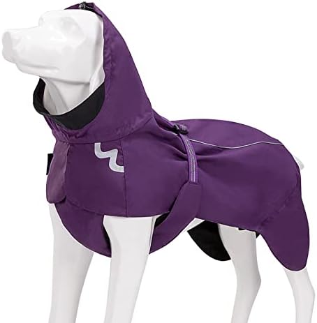 Capa de cão-cachorro capa de capa de capa Capuz Poncho, jaqueta de estimação ajustável, capa de chuva com capuz