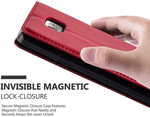 Caso Cadorabo Book Compatível com Samsung Galaxy S2 / S2 Plus em Apple Red - com fechamento magnético, função