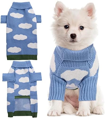 Candidores de cachorro, casacos de gola alta macia para o outono e inverno, roupas de malha de gatinho
