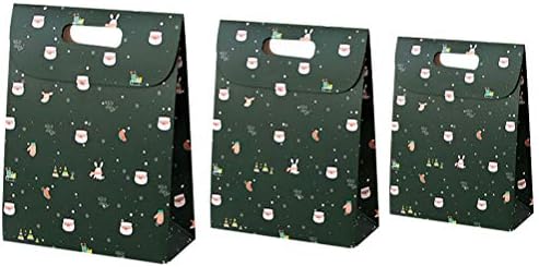 Doitool 3 PCs Presente de papel Recipientes festivos Bolsas de transporte delicado sacolas decoração
