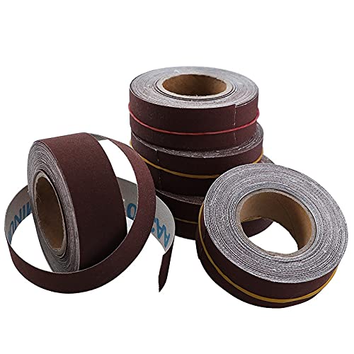 Xucus 5pcs Landpaper Roll 150, 240, 320, 400.600 para moagem de madeira de vidro de metal, polimento