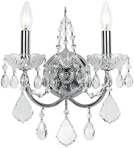 Imperial 2 Light Clear Crystal Chrome SCONCE