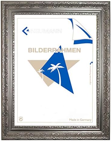 Neumann Bilderrahmen Barroco Frame Silver Finamente decorado 840 Arg, Quadro mutável 7,84 x 11 polegadas