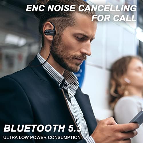 Fones de ouvido Jayine Bluetooth, fones de ouvido sem fio Bluetooth 5.3 estéreo de baixo HD, ruído cancelando