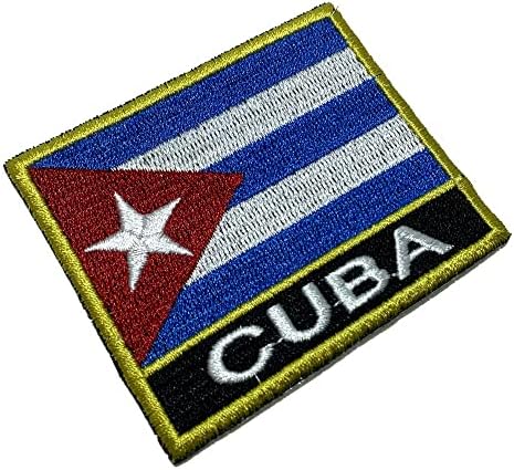 BP0010NT01 Cuba Country Flag bordou Patch para uniforme, quimono, bicicleta de colete, ferro ou costura