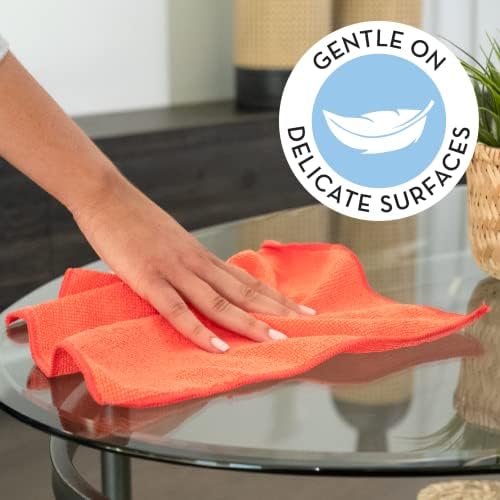 Pano de limpeza de microfibra S&T Inc. para casa, toalhas de limpeza a granel para limpeza, toalhas de pano