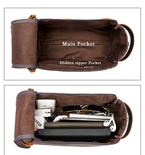 Bolsa de higiene pessoal para homens e mulheres Bag de barbear personalizado kit de couro louco de couro dopp