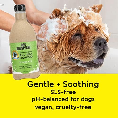 Dog Whisperer Sparkling limpo shampoo de cachorro all-in-one por yaya organics | Limpeza, condições, hidratam