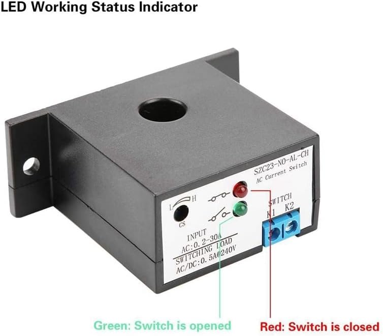 Interruptor de detecção de corrente interruptor de detecção de corrente SZC23-NO-CH AC 0,2-30A ajustável-30a-