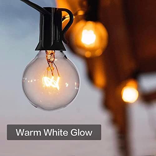 Lâmpadas de substituição do Chysuper G40, lâmpada de 5W Globe Clear, branco incandescente de 1,5 polegadas branco,