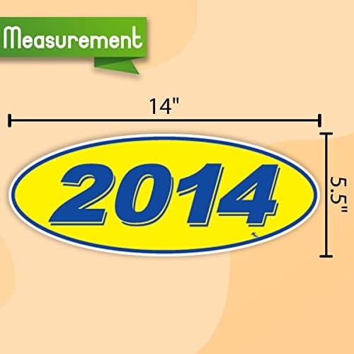 Versa Tags 2011 2012 2013 2014 2015 Oval modelo de ano de automóvel Ano de carros adesivos de janela com