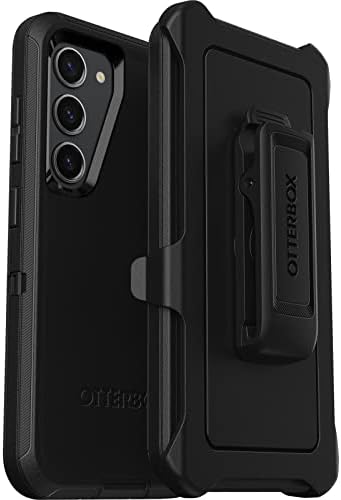 OtterBox Galaxy S23 Defender Série Case - Black, Roughd e Durável, com Proteção da Porta, Inclui