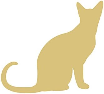 Cutout de gato inacabado a lenha amante de gato animal de animais de estimação cabide mdf forma de