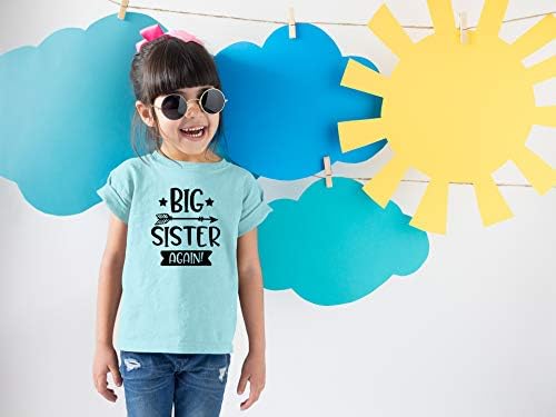 Arrow Big Sister novamente Camisetas de anúncios de irmãos para roupas de irmãos de meninas para bebês e crianças