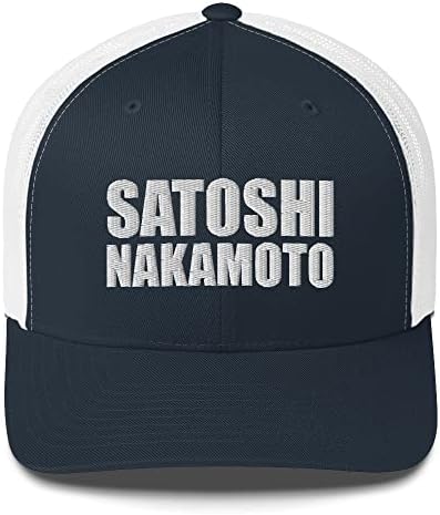 Satoshi Nakamoto Trucker Cap, Satoshi Nakamoto, Chapéu Satoshi, Satoshi Nakamoto Bordado Border Capinho