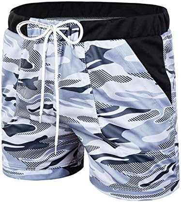 Andongnywell Men's Running Gym shorts levemente exercícios leves de nadar seco de camuflagem calças curtas