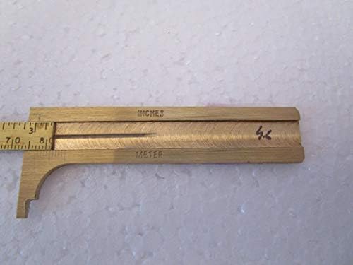 Mini régua de bolso de latão Handy Sliding Gitle Brass Vernier Paliper Régua Medição Ferramenta de Medição