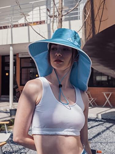Sun Hat Hat Womens Proteção UV Chapéu de pesca dobrável Hat de caminhada a água Mulheres largas chapéu de