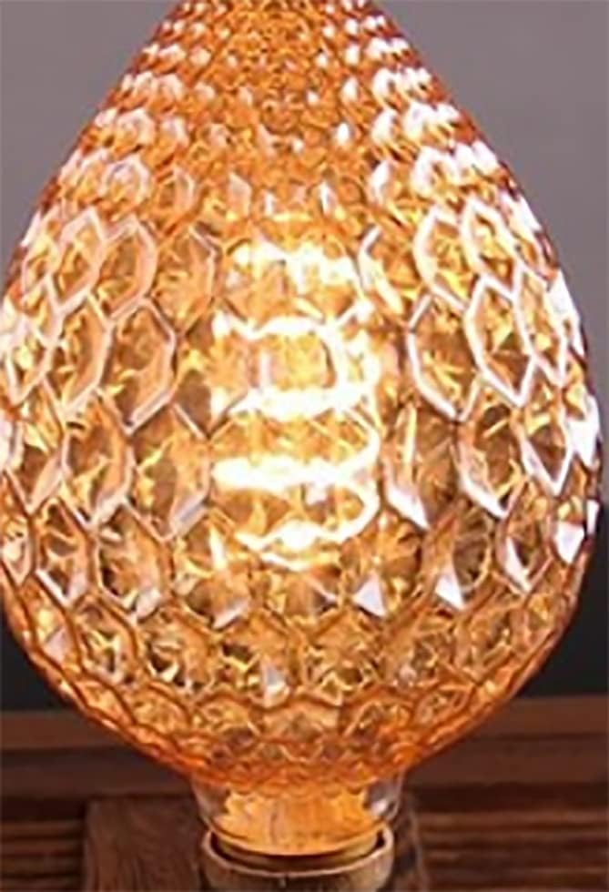 3W Bulbo de Filamento de LED de Morango Vintage Luz LED E12 G95 Lâmpada LED Bulbo de halogênio de 20w
