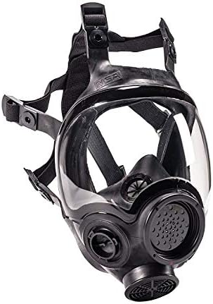 MSA 805420 Vantagem 1000 Série de face completa Respiradores-Tamanho: grande, hycar, porta dupla, máscara de gás