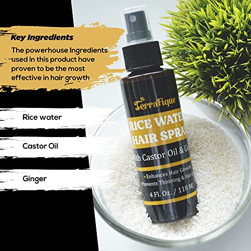 Hertyler Fusion Cerâmica Ferro plano e Terrafique Rice Water Hair Spray