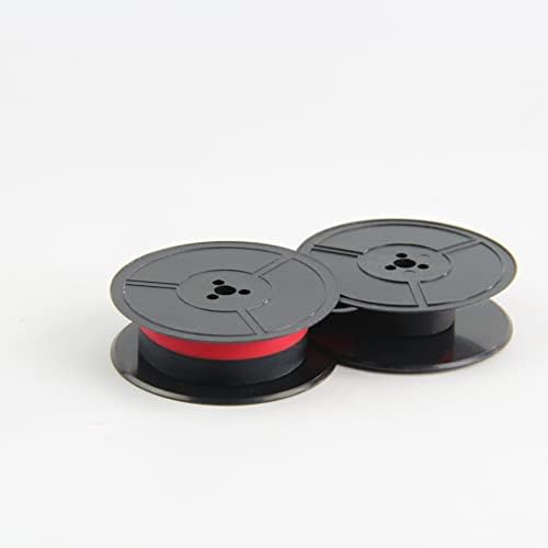 Spool duplo de fita universais de máquina de escrever, fita de máquinas de escrever preto/vermelho, compatível com