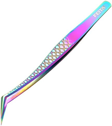 Feita Diamond Grip Grip Extensions Tweezer Lash Tweezers, ponta de aço japonês, Ferramentas de aplicação de