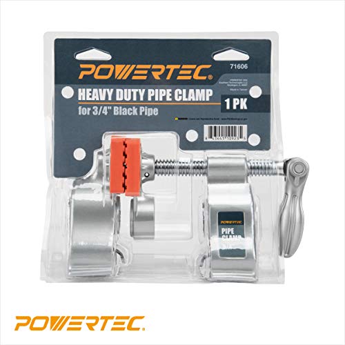 Powertec 71606 Grampos de tubo de serviço pesado para tubo preto de 3/4 de polegada, braçadeiras