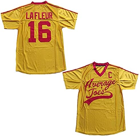 Tkjpywyh Peter Lafleur 16 A média Joe's Dodgeball Movie Baseball Jersey, costura de camiseta atlética
