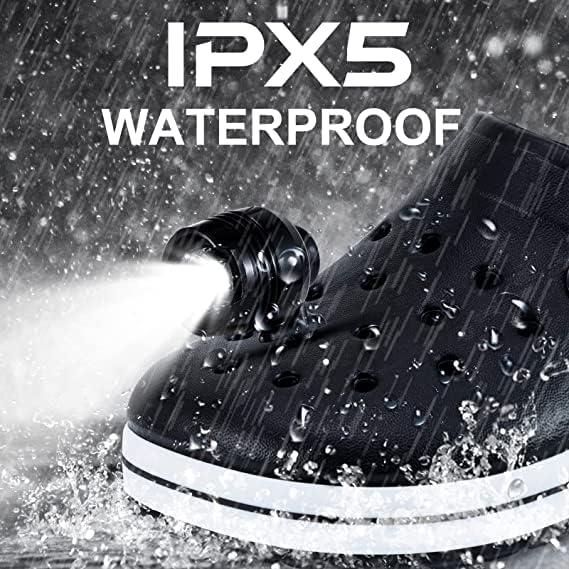 Faróis para tamancos, luzes LED 2pcs para sapatos, sapatos à prova d'água IPX5 encantos com encharms de sapatos