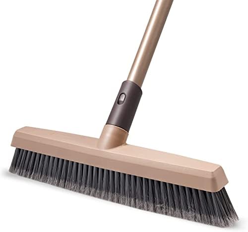 Zukeesb Broom 12,6 ”Push Broom Bristles Curdles Scrub Scrub Brassom