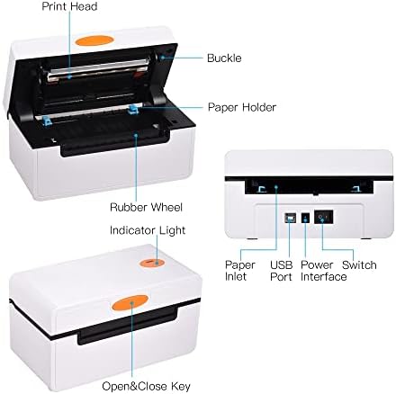 Impressora de etiqueta térmica de mesa KXDFDC para pacote de remessa 4x6, tudo no fabricante de