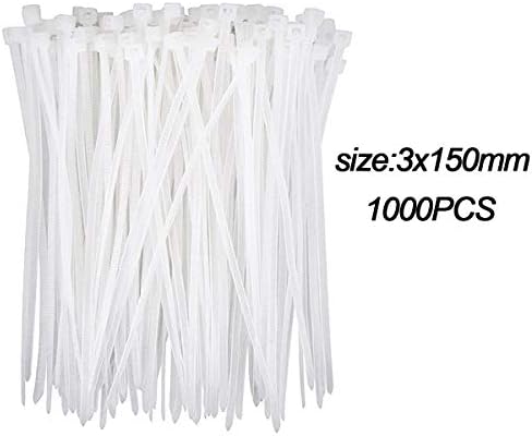 1000pcs de cabo de nylon gravata 3 x 150 mm