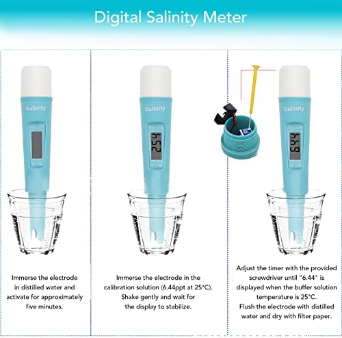 Hztyyier Digital Salinity medidor de água do mar portátil Testador de salinômetro de alimentos