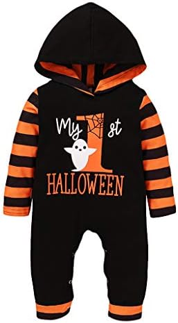 Xbkplo 18 meses garoto de verão roupas de halloween tens de salto meninos meninos carta de bebê harty jarpe de inverno