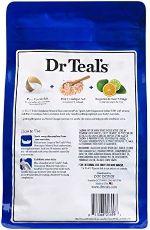 Dr. Teal Pure Epsom Salking Solution Solution Gift - Soothe & Sleep Lavender, Restore & Reab com o Salt