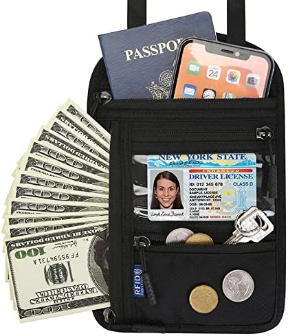 Bolsa de capa de celular de viagem esbelta Cruz Over Body Purse Wallet Holder RFID para iPhone 14 Pro Max / Moto