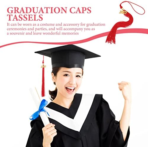 Graduado curado tamel 10pcs graduação acadêmica tamel de graduação hat decoração tassel com encantos de