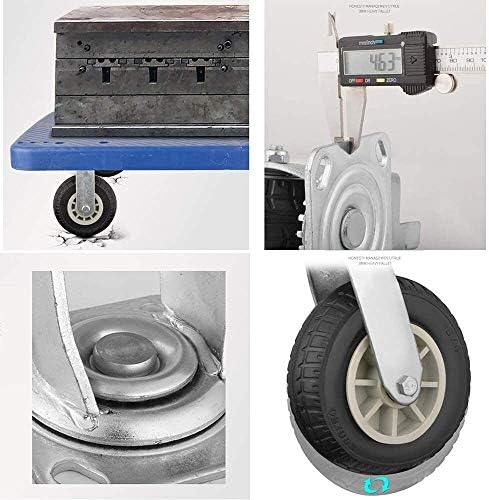 Haoktsb Caster Kit 4 Rodas giratórias de embalagem Castro pesado de borracha Receptores industriais com roda