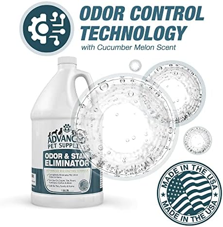 Advanced Pet Supplies Odor & Stain Eliminator - Cat Urine & Dog Pee Cleaner Solution - Carpet e tecido