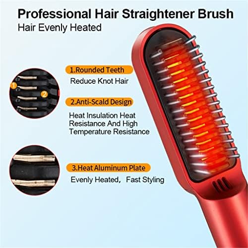 XDKLL Travel portátil aquecimento de cabelo pente 2 em 1 carregamento USB Professional Hair Brush Hisperner e Ferramentas