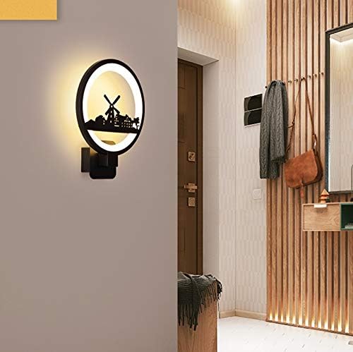 Walnuta Modern minimalista lâmpada de parede sala de estar na sala de sala de cama lâmpada de parede de parede