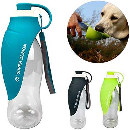 U/r 580ml portátil Pet Dog Water Bottle mole Silicone Flel Design Tigela de cachorro para cachorro