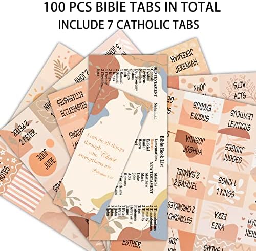 Guias da Bíblia Boho para mulheres/homens/crianças, 100 guias da Bíblia Católica laminada, Old and Novo
