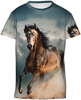 Camiseta de manga curta e equina de cavalo legal Rocale Cool