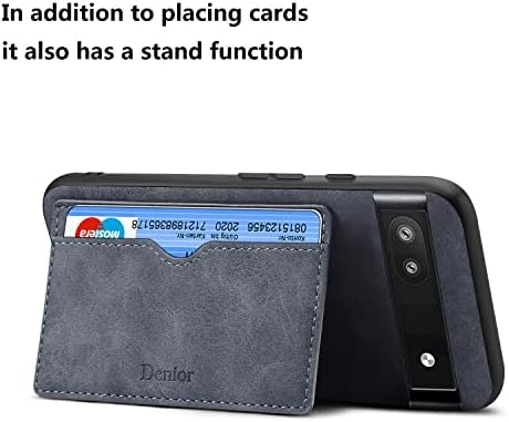 HXY para Google Pixel 6A 2022 Case, Slim PU Couather Cartlet Case Cartão de crédito Slot Titular Case de proteção