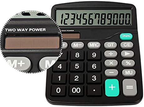 123arts de 12 dígitos Power LCD Exibir calculadora de mesa de função padrão